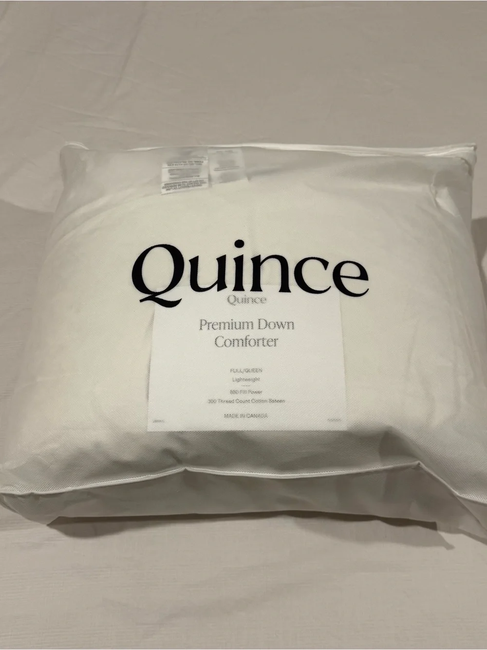 New Quince Premium Duck Down Duvet Insert Comforter Full/Queen Lightweight $184